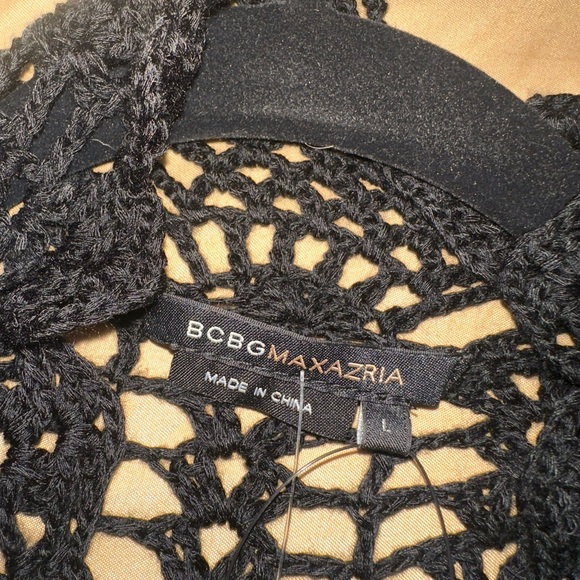 BCBGMaxAzria Black Crochet Cardigan - Picture 8 of 10